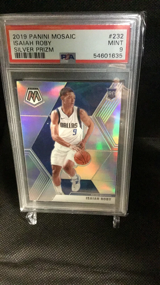 2019 Panini Mosaic 232 Isaiah Roby Silver Prizm PSA 9