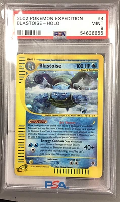 2002 Pokemon Expedition 4 Blastoise-holo PSA 9