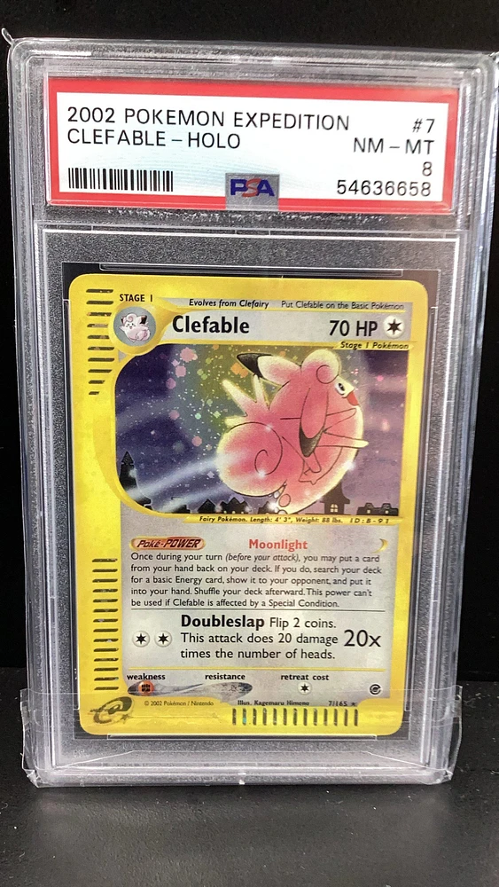 2002 Pokemon Expedition 7 Clefable-holo PSA