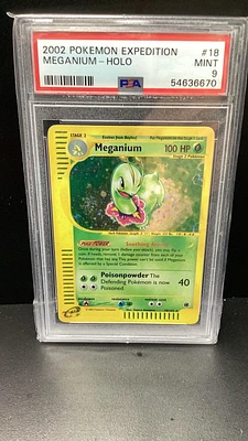 2002 Pokemon Expedition 18 Meganium PSA 9