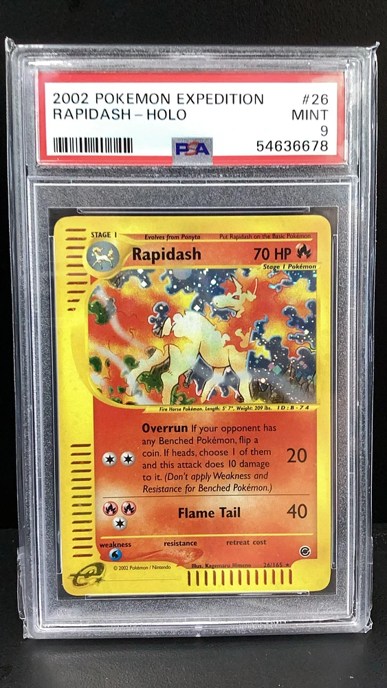 2002 Pokemon Expedition 26 Rapidash-holo PSA