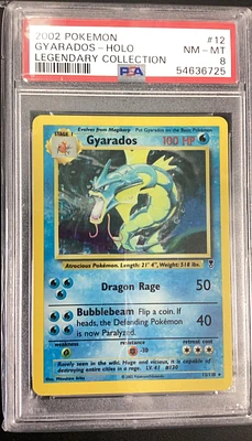 2002 Pokemon Legendary Collection 12 Gyarados-holo PSA 8