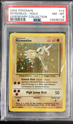 2002 Pokemon Legendary Collection 13 Hitmonlee-holo PSA 8