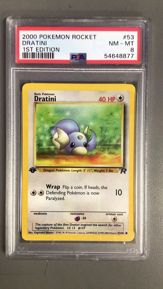 2000 Pokemon Rocket 53 Dratini PSA
