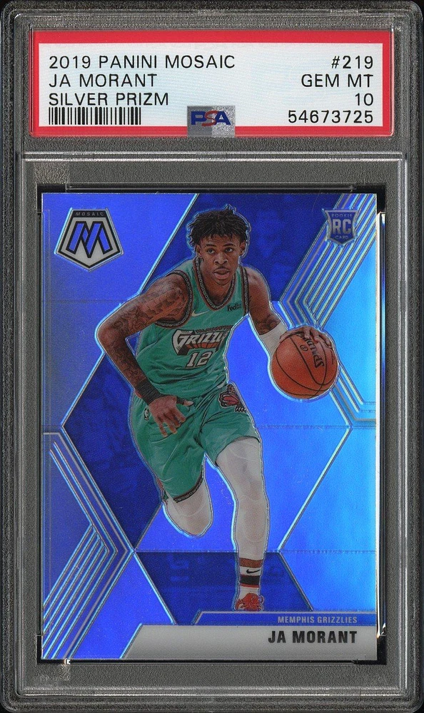 2019 Panini Mosaic 219 Ja Morant Silver Prizm PSA 10