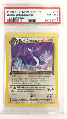 2000 Pokemon Rocket 33 Dark Dragonair PSA