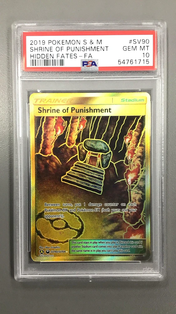 2019 Pokemon Sun & Moon Hidden Fates Sv90 Shrine Of Punishment PSA 10