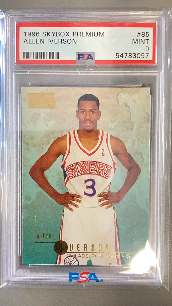 1996 Skybox Premium 85 Allen Iverson PSA 9