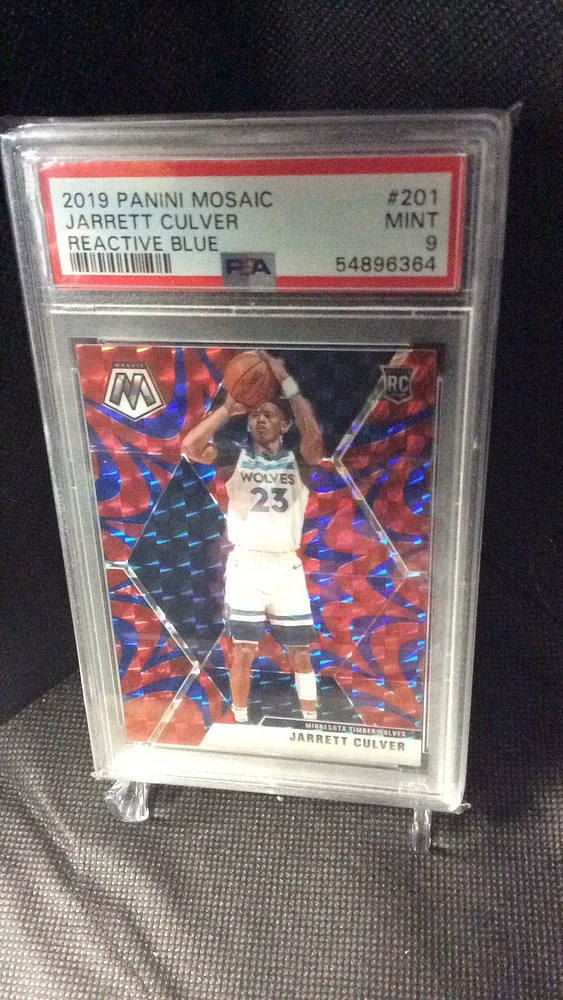 2019 Panini Mosaic 201 Jarrett Culver Reactive Blue PSA