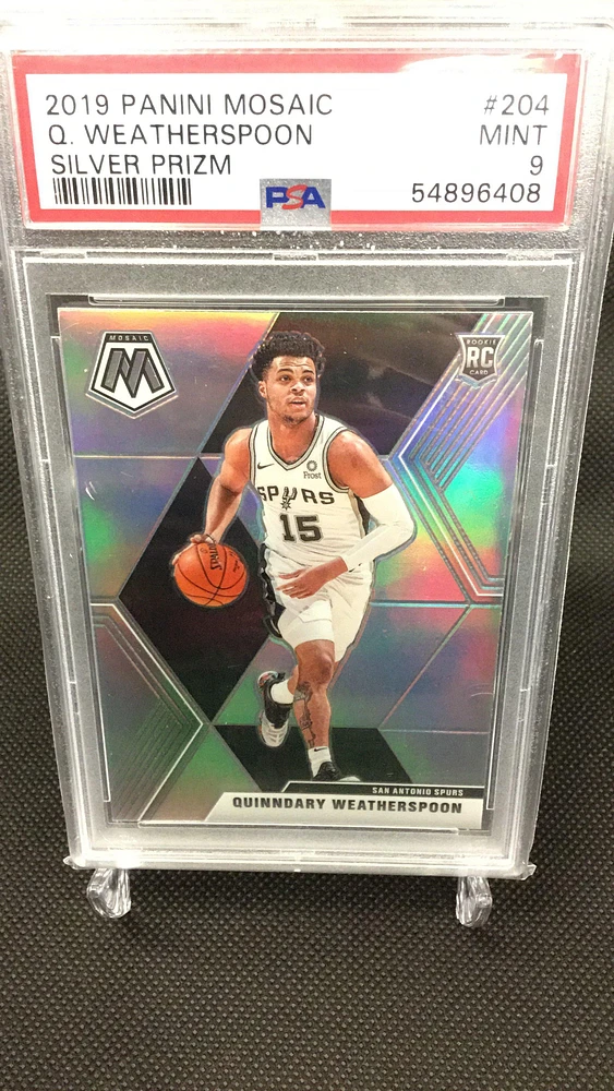 2019 Panini Mosaic 204 Quinndary Weatherspoon Silver Prizm PSA 9