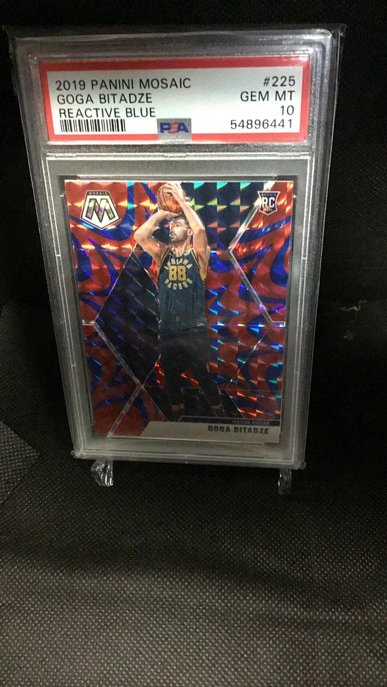 2019 Panini Mosaic 225 Goga Bitadze Reactive Blue PSA 10