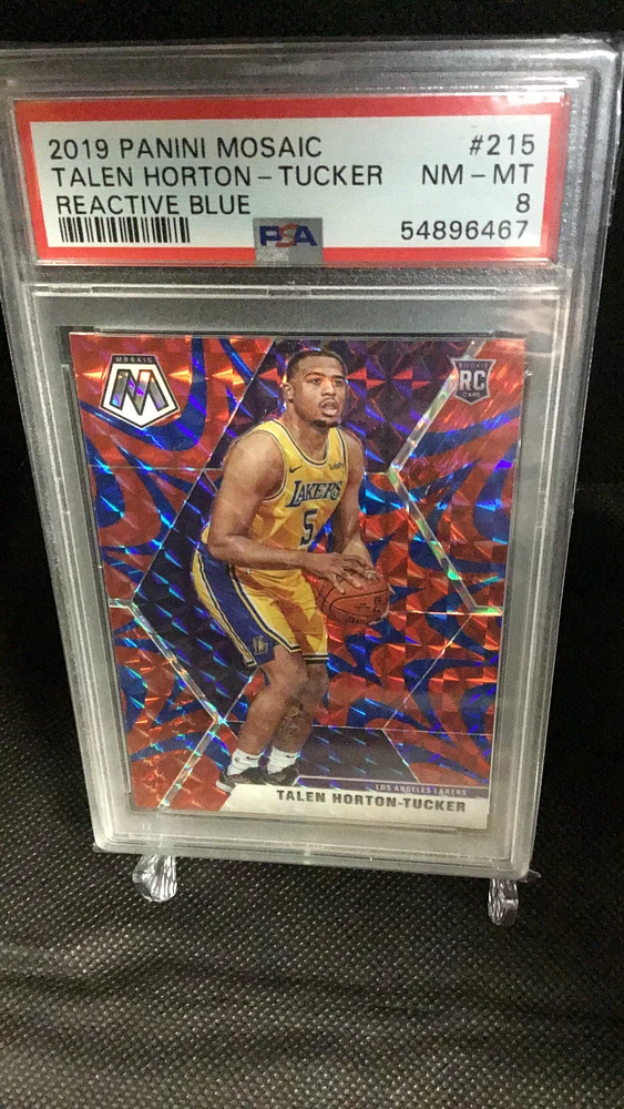 2019 Panini Mosaic 215 Talen Horton-tucker Reactive Blue PSA 8