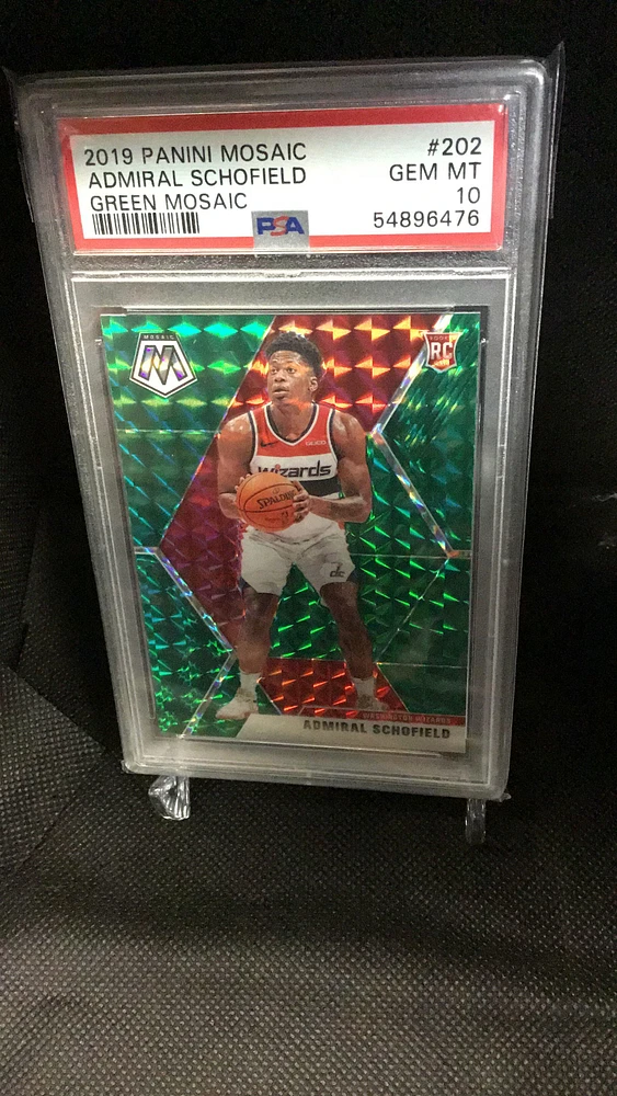 2019 Panini Mosaic 202 Admiral Schofield Green Mosaic PSA 10