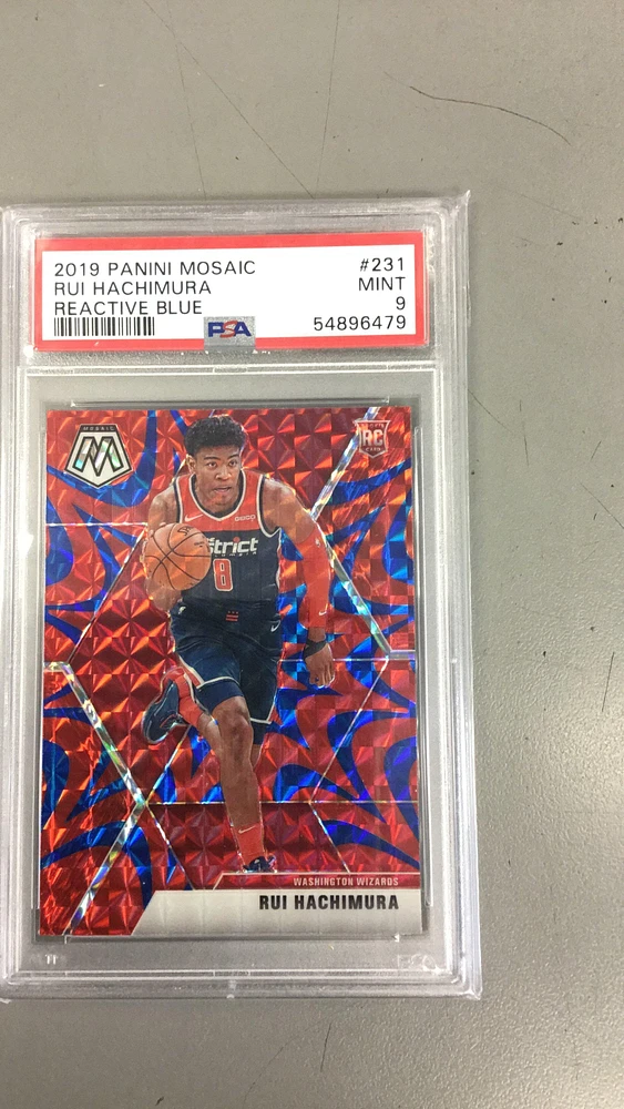 2019 Panini Mosaic 231 Rui Hachimura Reactive Blue PSA 9
