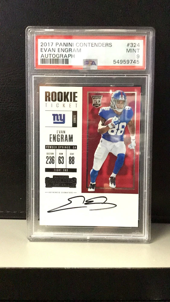 2017 Panini Contenders 324 Evan Engram Autograph PSA 9