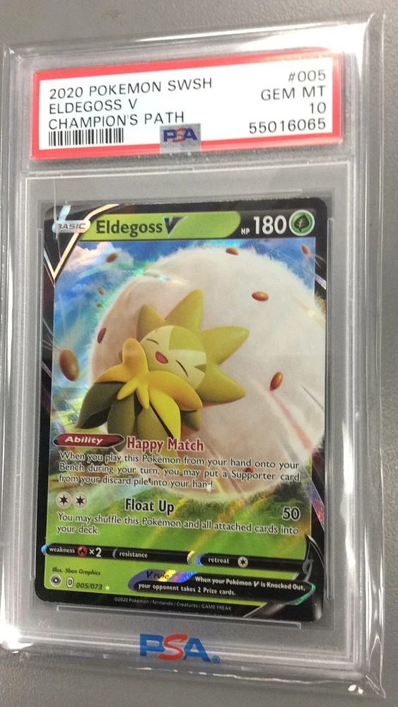 2020 Pokemon Sword & Shield Champion's Path 005 Eldegoss V PSA 10