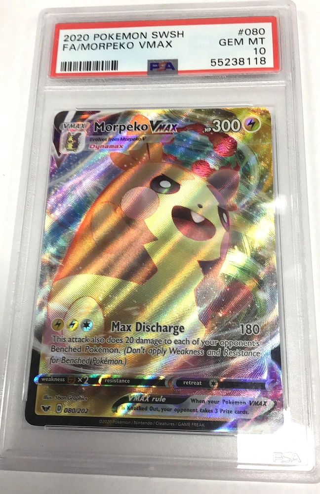 2020 Pokemon Sword & Shield 080 Full Art/morpeko Vmax PSA 10