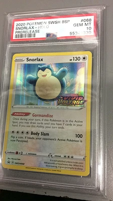 2020 Pokemon Swsh Black Star Promo 068 Snorlax PSA 10