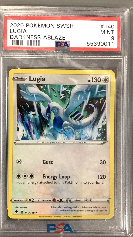 2020 Pokemon Sword & Shield Darkness Ablaze 140 Lugia PSA
