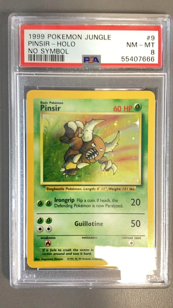 1999 Pokemon Jungle 9 Pinsir-holo No Symbol PSA
