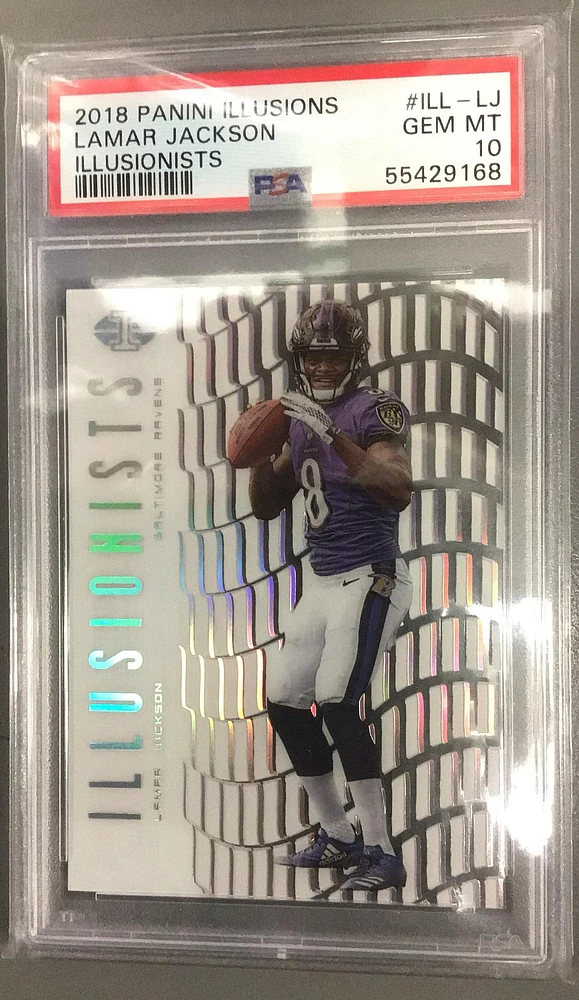 2018 Panini Illusions Illusionists Ill-lj Lamar Jackson PSA 10