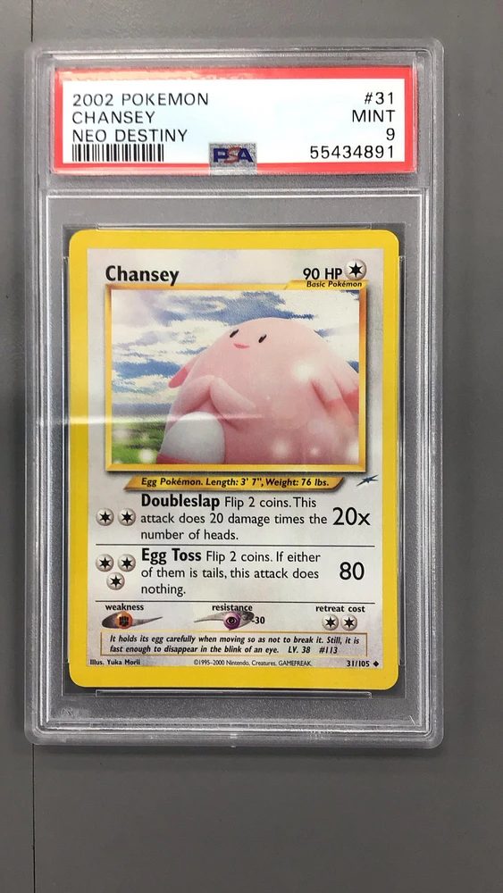 2002 Pokemon Neo Destiny 31 Chansey PSA 9
