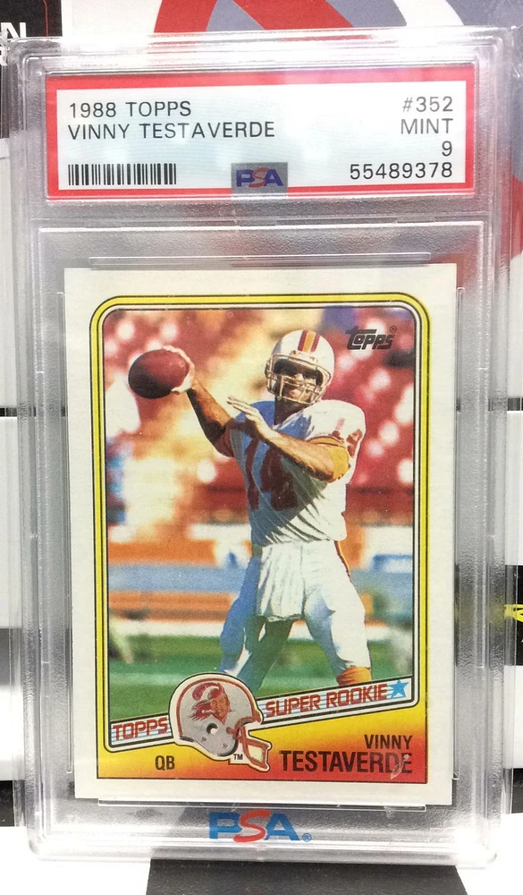 1988 Topps 352 Vinny Testaverde PSA 9