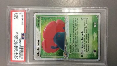2004 Pokemon Ex Hidden Legends 100 Vileplume Ex-holo PSA 9