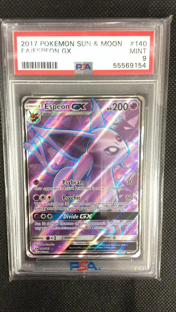 2017 Pokemon Sun & Moon 140 Full Art/espeon Gx PSA