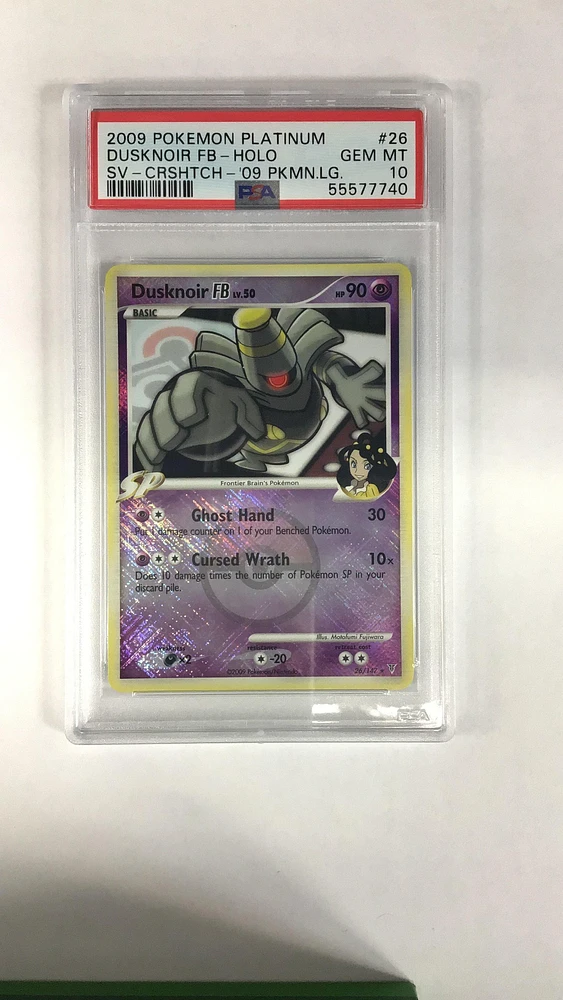 2009 Pokemon Platinum Supreme Victors 26 Dusknoir Fb-holo Crosshatch-2010 Pokemon League PSA 10