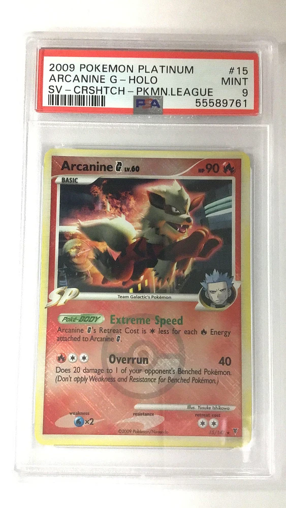2009 Pokemon Platinum Supreme Victors 15 Arcanine G PSA 9