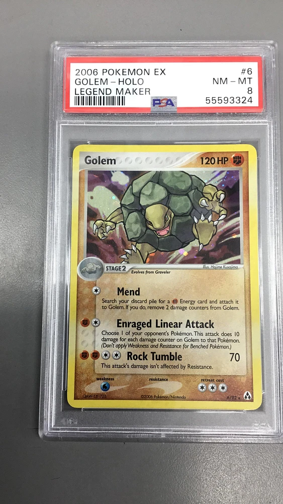 2006 Pokemon Ex Legend Maker 6 Golem-holo PSA