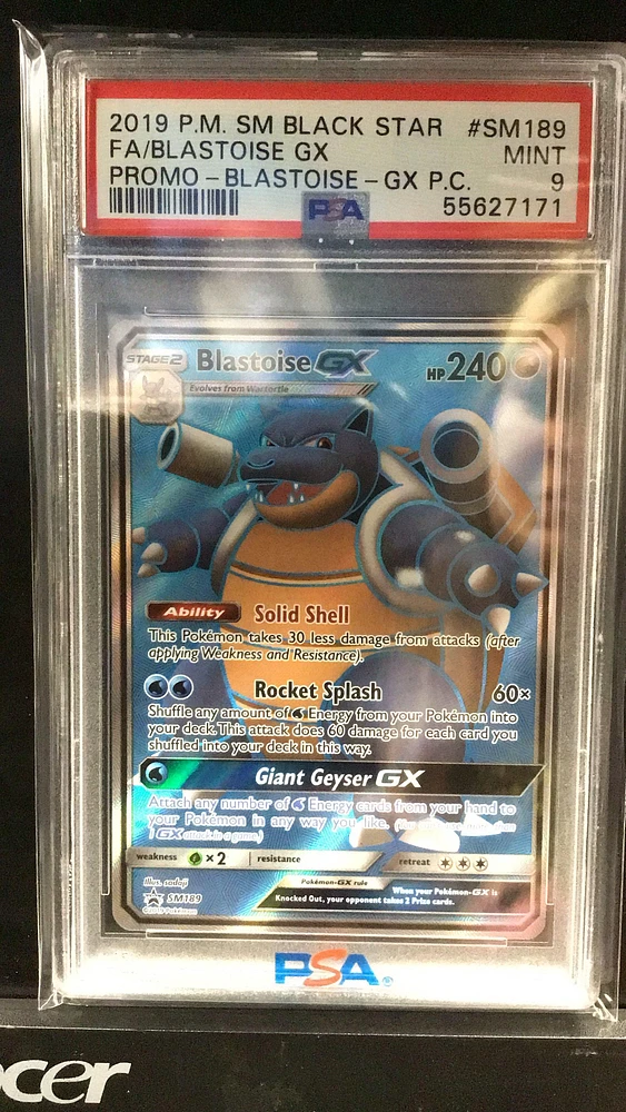 2019 Pokemon Sm Black Star Promo Sm189 Fa/blastoise Gx PSA