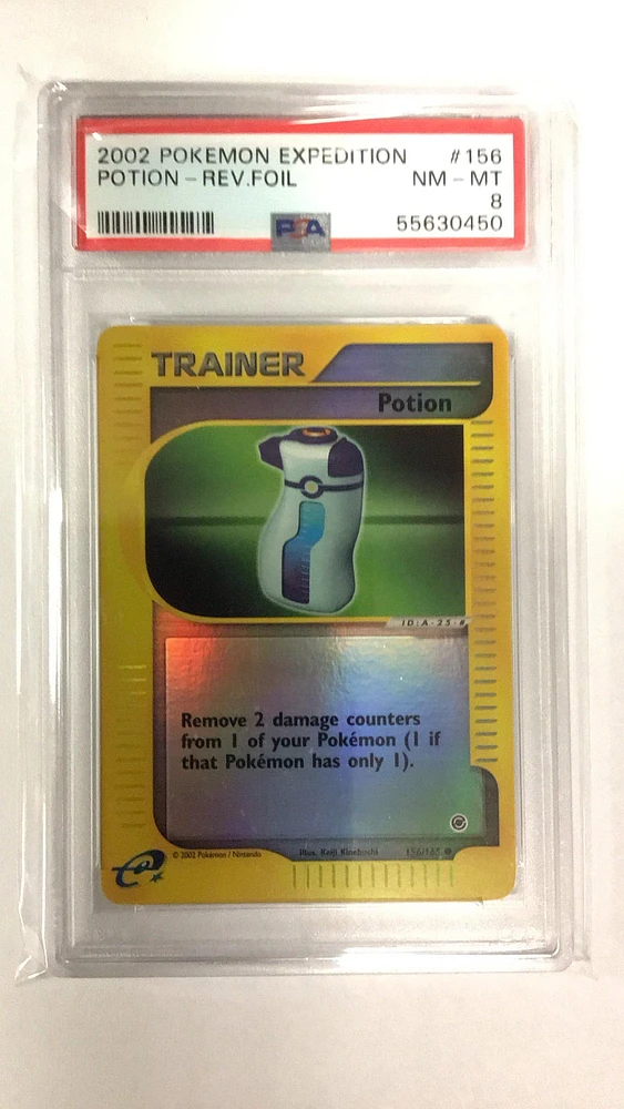 2002 Pokemon Expedition 156 Potion-reverse Foil PSA 8