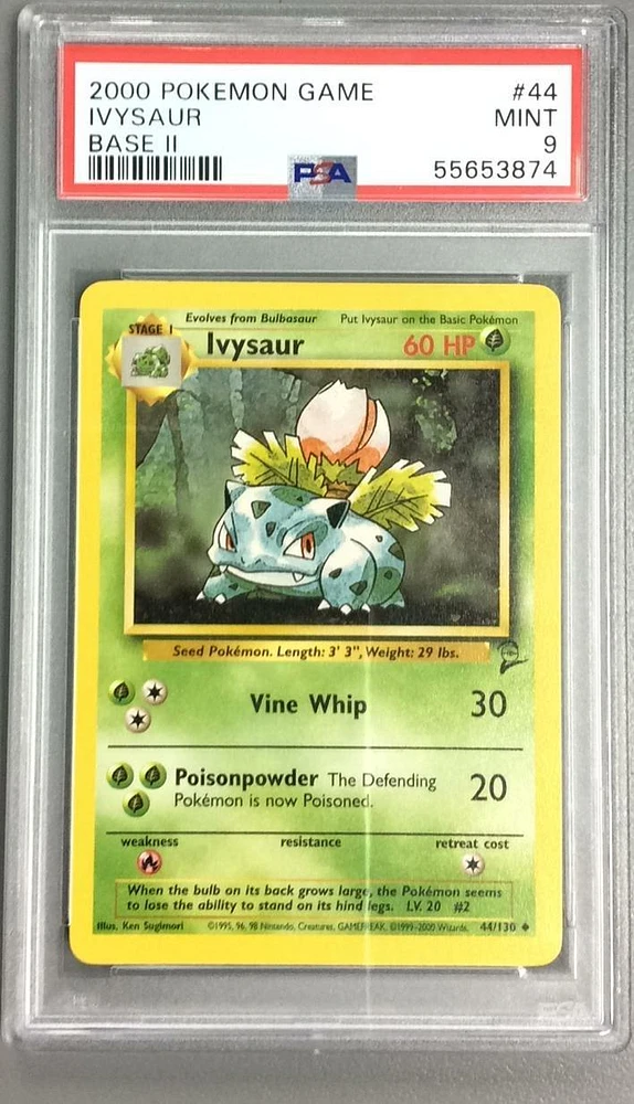 2000 Pokemon Game Base Ii 44 Ivysaur PSA 9