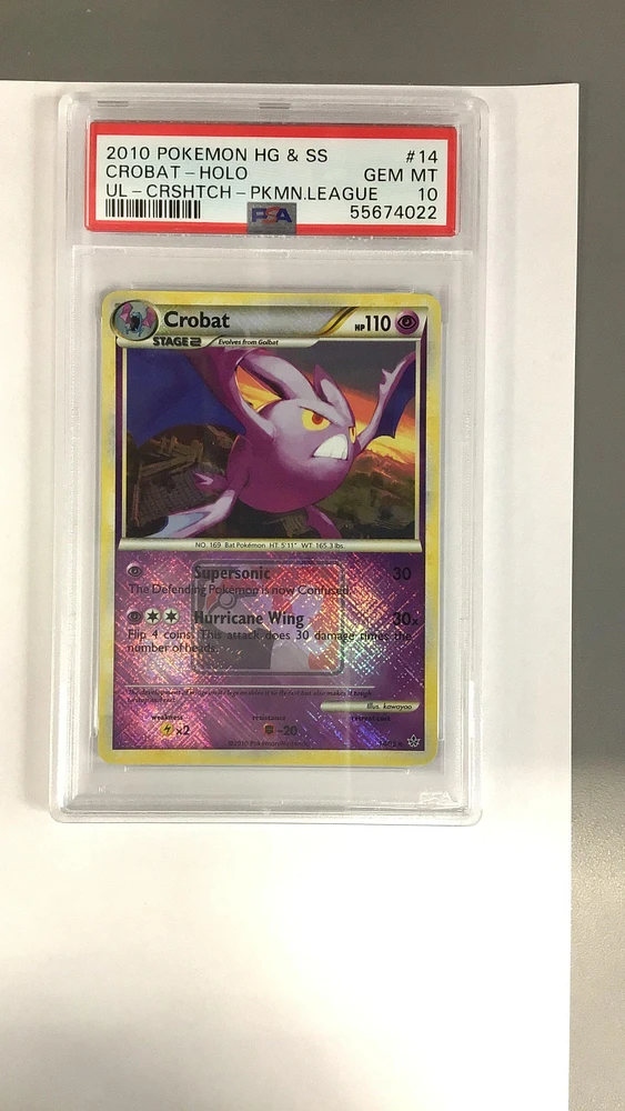 2010 Pokemon Heartgold & Soulsilver Unleashed 14 Crobat PSA 10