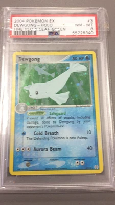 2004 Pokemon Ex Fire Red & Leaf Green 3 Dewgong-holo PSA 8