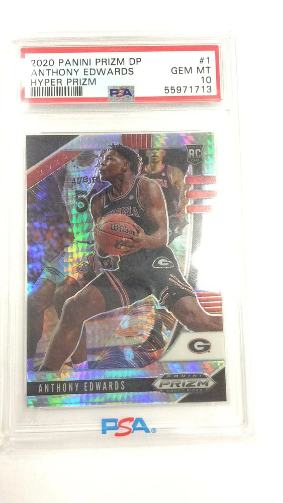 2020 Panini Prizm Draft Picks 1 Anthony Edwards Hyper Prizm PSA 10