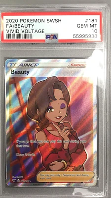 2020 Pokemon Sword & Shield Vivid Voltage 181 Full Art/beauty PSA