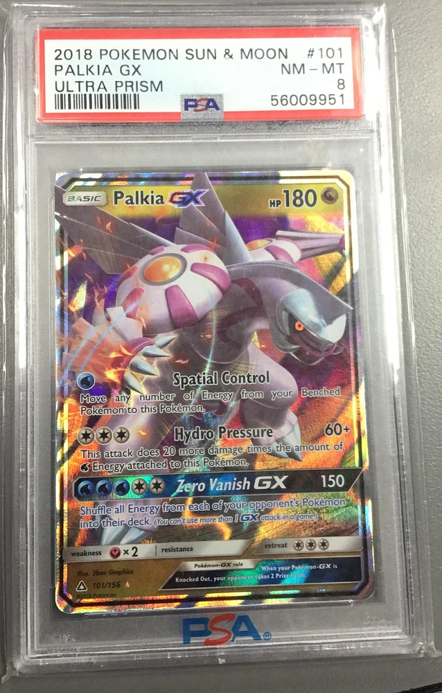 2018 Pokemon Sun & Moon Ultra Prism 101 Palkia Gx PSA