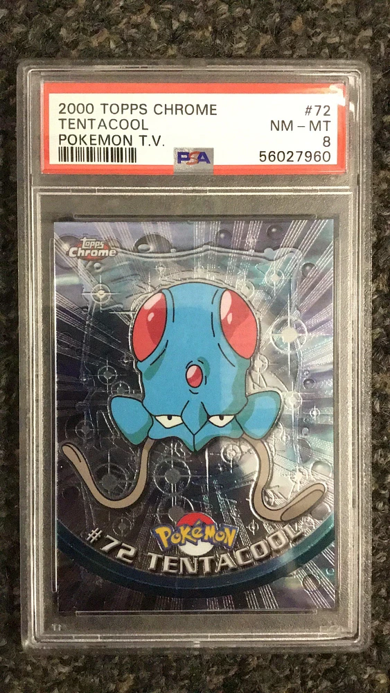 2000 Topps Chrome Pokemon T.v. 72 Tentacool PSA
