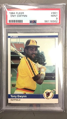 1984 Fleer 301 Tony Gwynn PSA 9