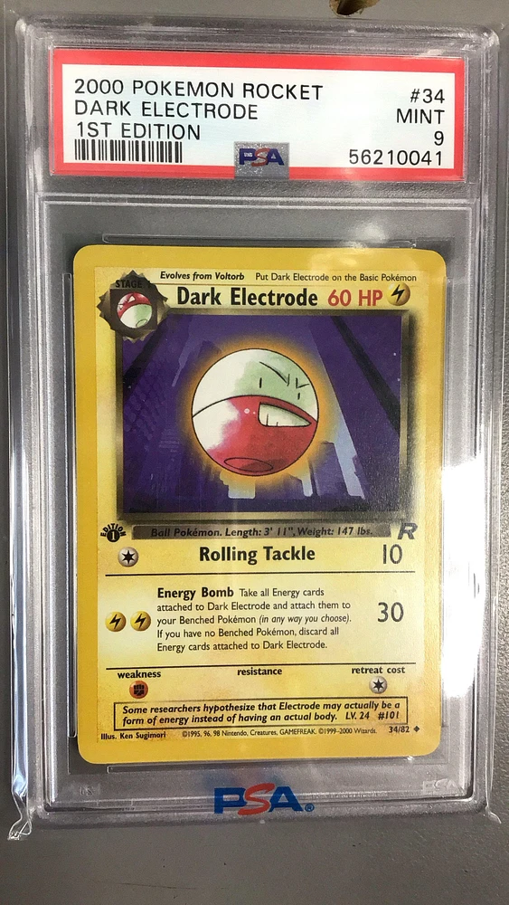 2000 Pokemon Rocket 34 Dark Electrode PSA 9