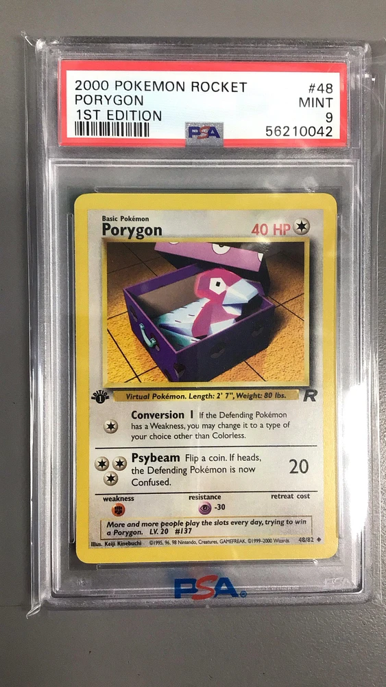 2000 Pokemon Rocket 48 Porygon PSA 9