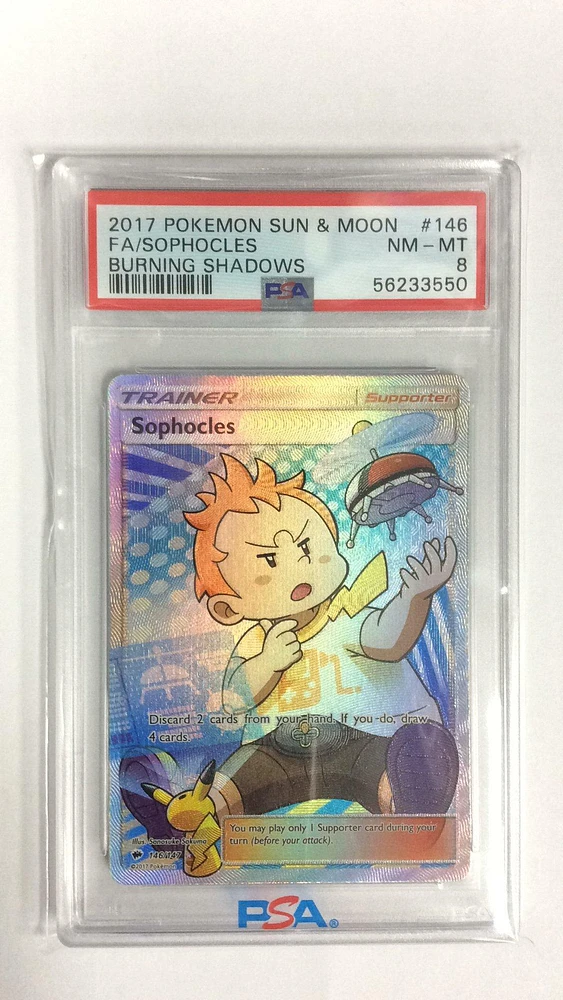 2017 Pokemon Sun & Moon Burning Shadows 146 Fa/sophocles PSA 8