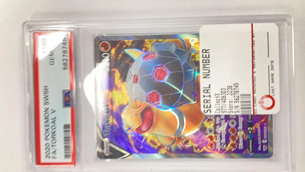 2020 Pokemon Sword & Shield 188 Full Art/torkoal V PSA 10