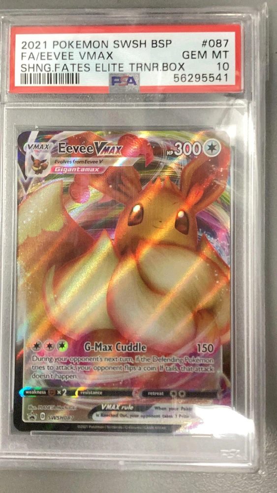 2021 Pokemon Swsh Black Star Promo 087 Fa/eevee Vmax PSA