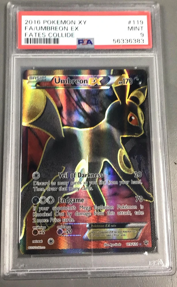 2016 Pokemon Xy Fates Collide 119 Full Art/umbreon Ex PSA