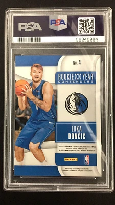 2018 Panini Contenders Rookie Of The Year Contenders 4 Luka Doncic PSA 9