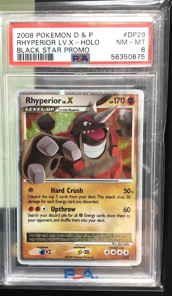 2008 Pokemon Diamond & Pearl Black Star Promo Dp29 Rhyperior Lv.x-holo PSA 8